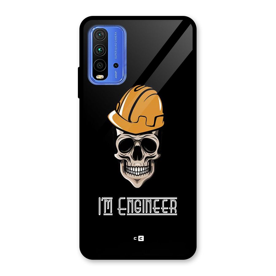 I Am Engineer Glass Back Case for Redmi 9 Power