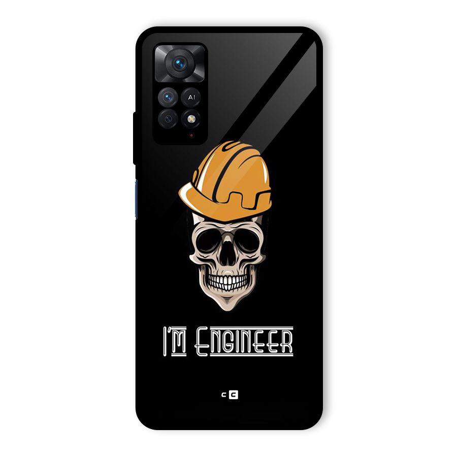 I Am Engineer Glass Back Case for Redmi Note 11 Pro