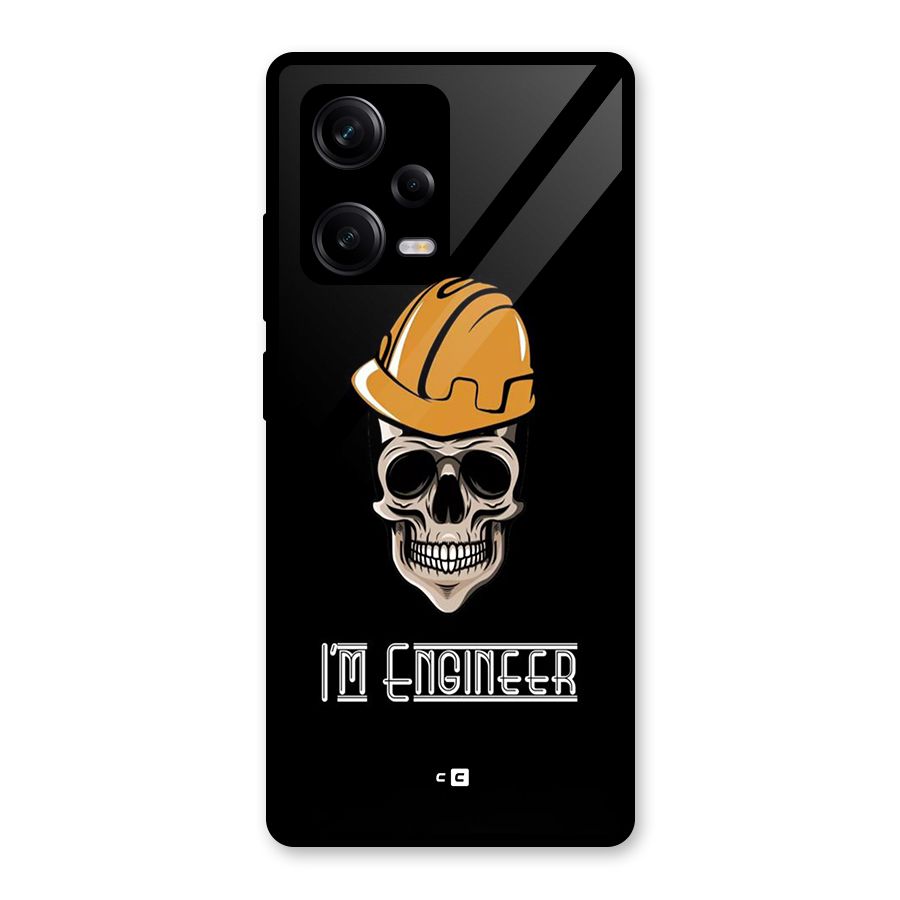 I Am Engineer Glass Back Case for Redmi Note 12 Pro