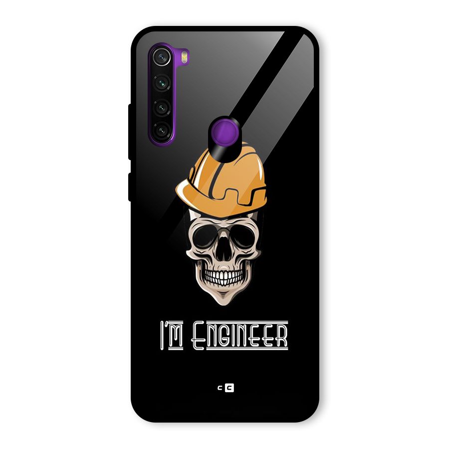 I Am Engineer Glass Back Case for Redmi Note 8