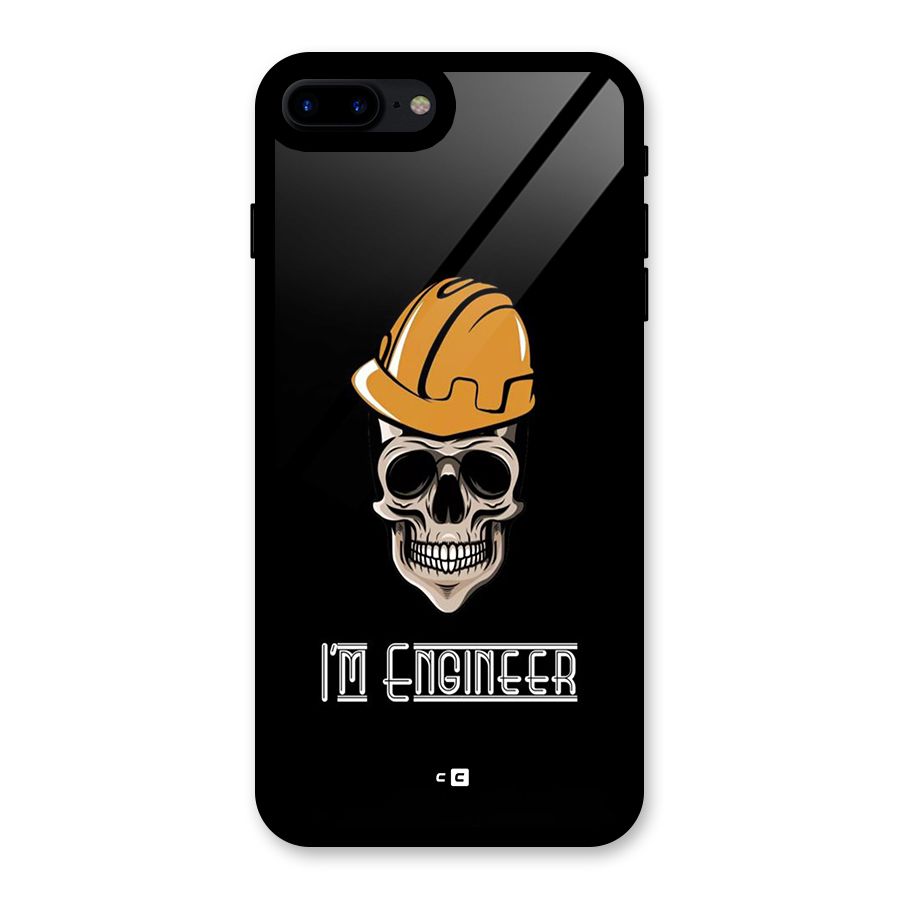 I Am Engineer Glass Back Case for iPhone 8 Plus