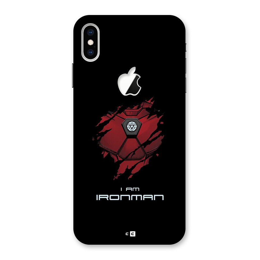 I Am Ironman Back Case for iPhone XS Max Apple Cut