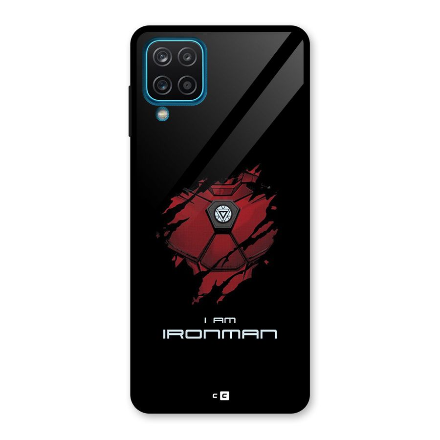 I Am Ironman Glass Back Case for Galaxy A12