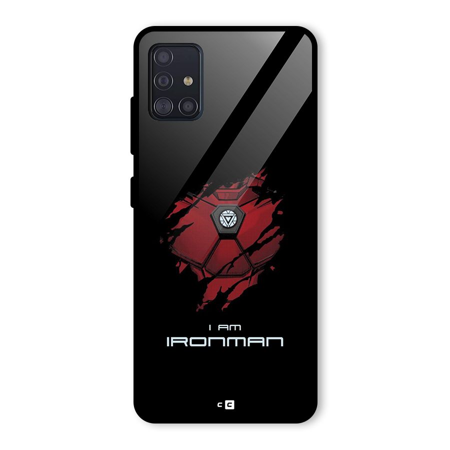 I Am Ironman Glass Back Case for Galaxy A51