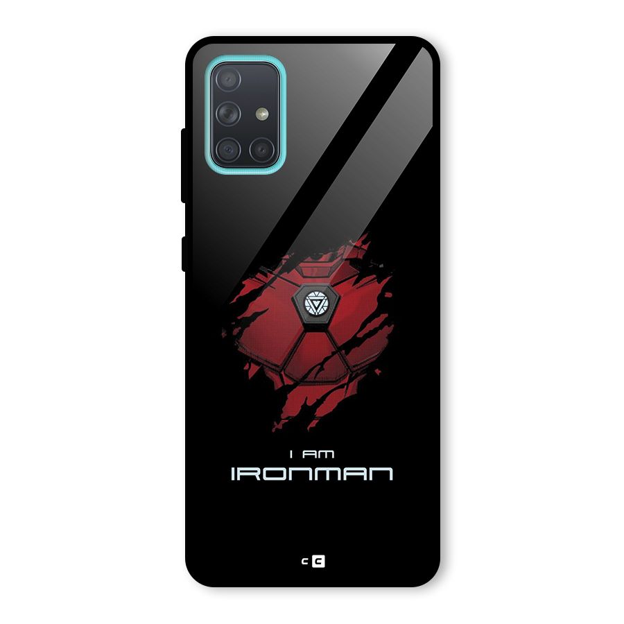 I Am Ironman Glass Back Case for Galaxy A71