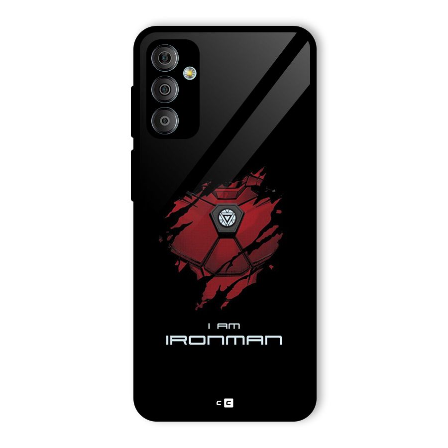 I Am Ironman Glass Back Case for Galaxy F23