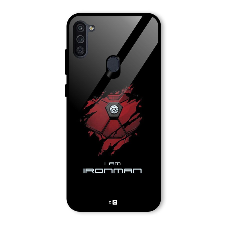 I Am Ironman Glass Back Case for Galaxy M11