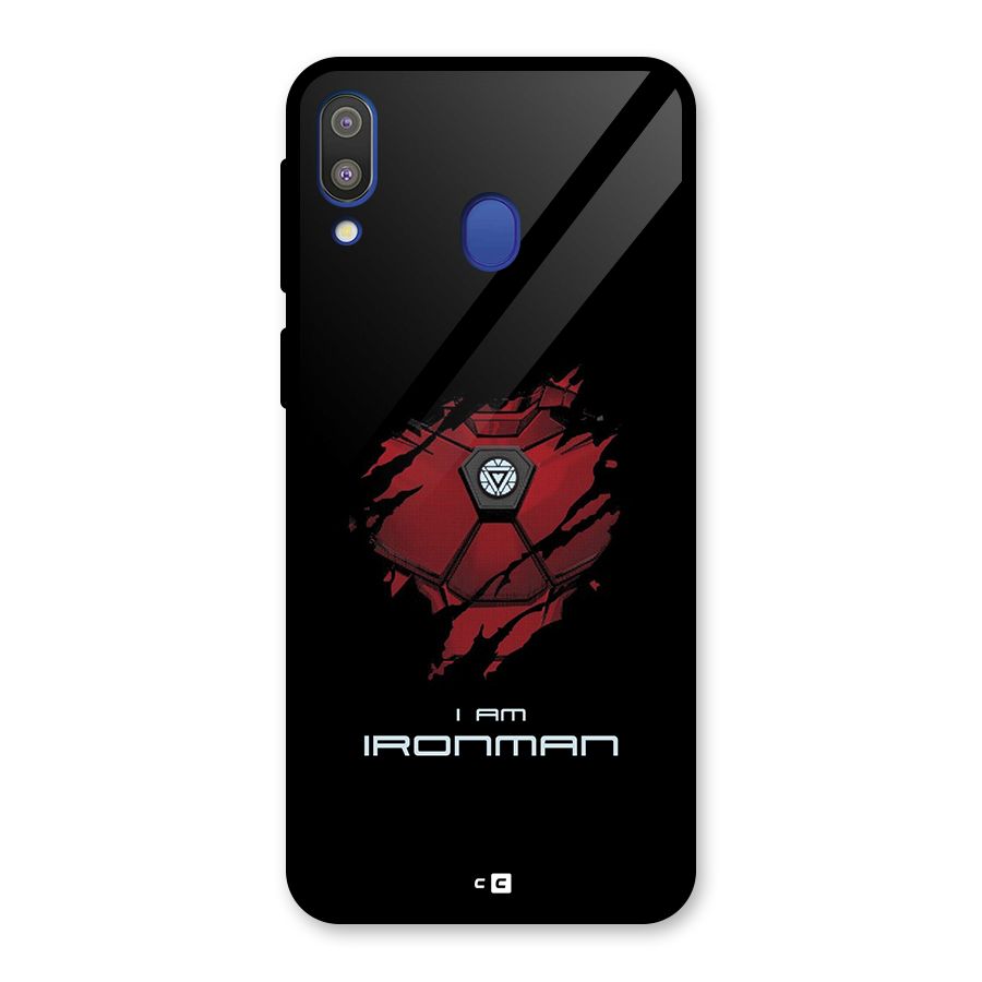 I Am Ironman Glass Back Case for Galaxy M20