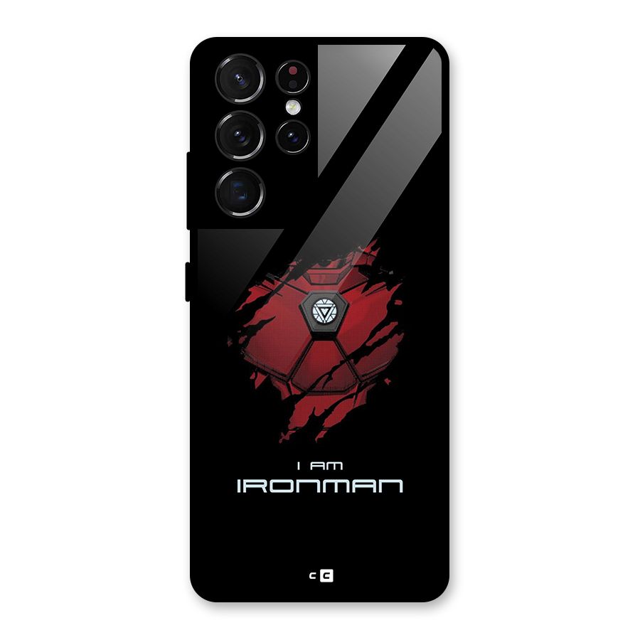 I Am Ironman Glass Back Case for Galaxy S21 Ultra 5G