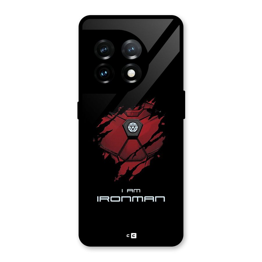 I Am Ironman Glass Back Case for OnePlus 11
