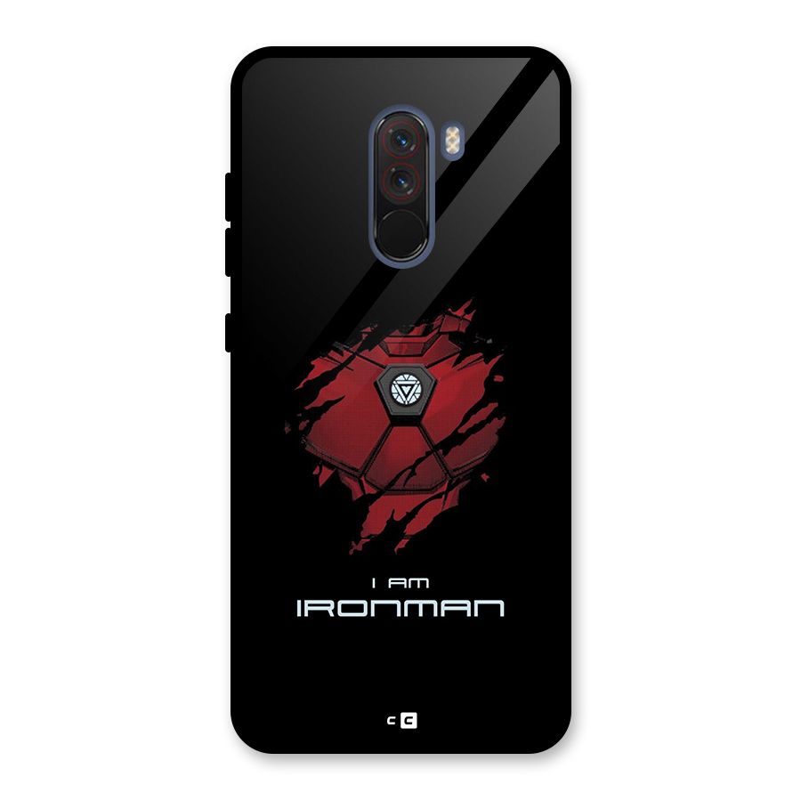 I Am Ironman Glass Back Case for Poco F1