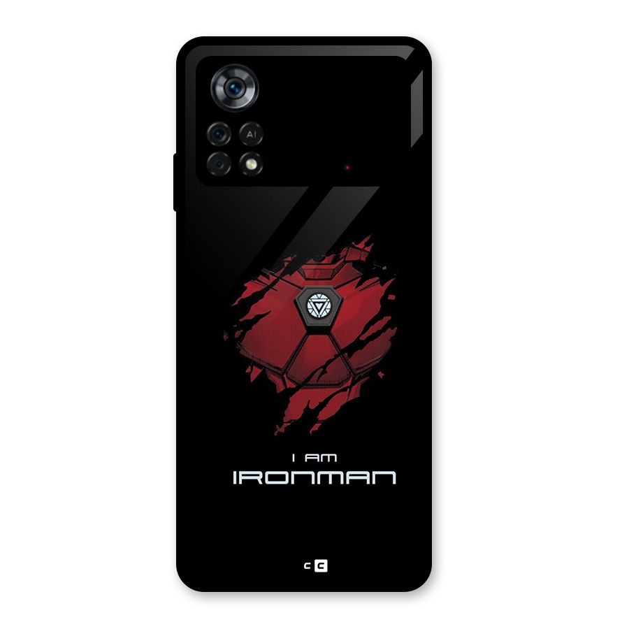 I Am Ironman Glass Back Case for Poco X4 Pro 5G