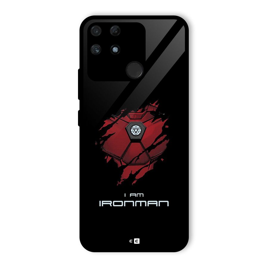 I Am Ironman Glass Back Case for Realme Narzo 50A