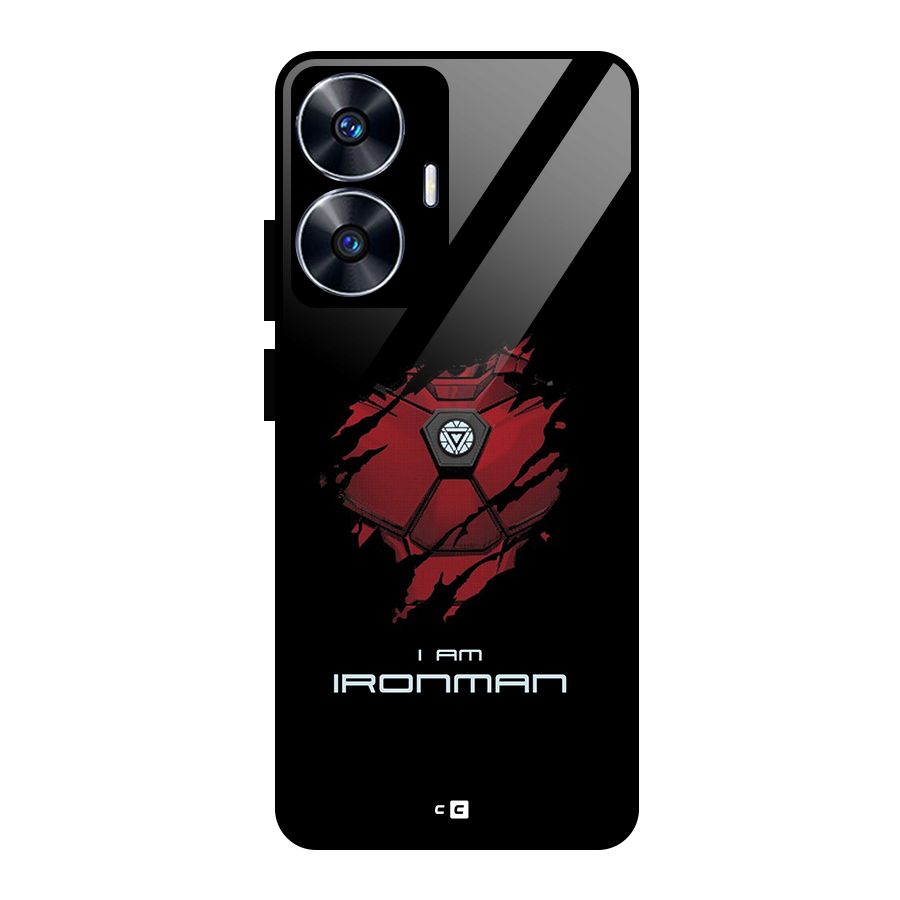 I Am Ironman Glass Back Case for Realme Narzo N55
