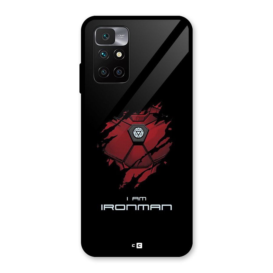 I Am Ironman Glass Back Case for Redmi 10 Prime
