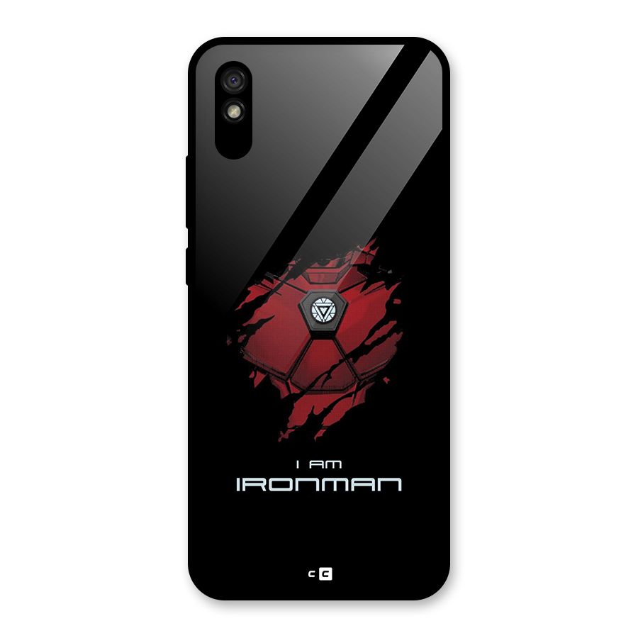 I Am Ironman Glass Back Case for Redmi 9A