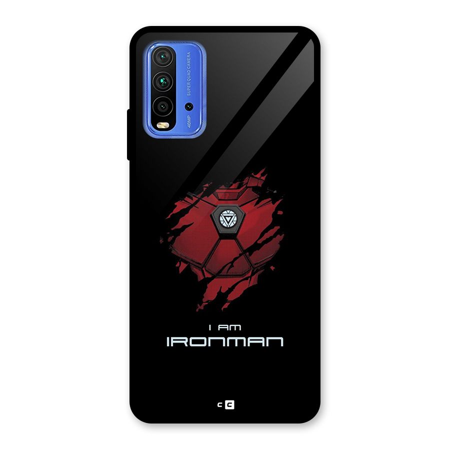 I Am Ironman Glass Back Case for Redmi 9 Power