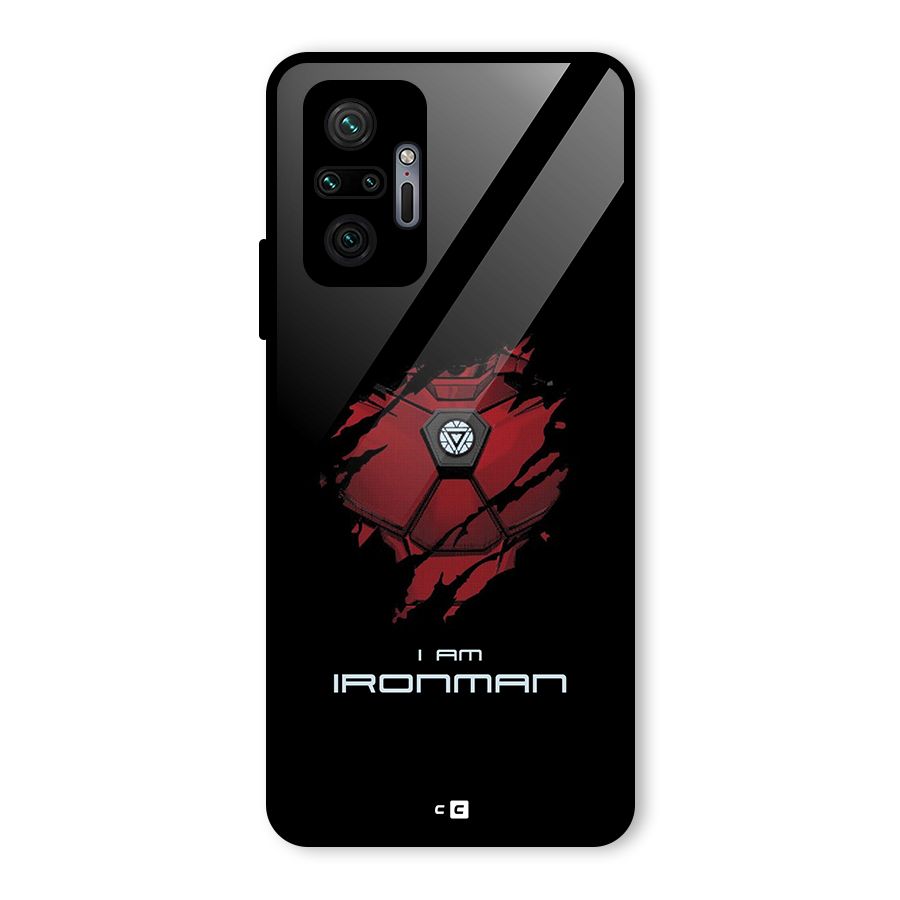 I Am Ironman Glass Back Case for Redmi Note 10 Pro