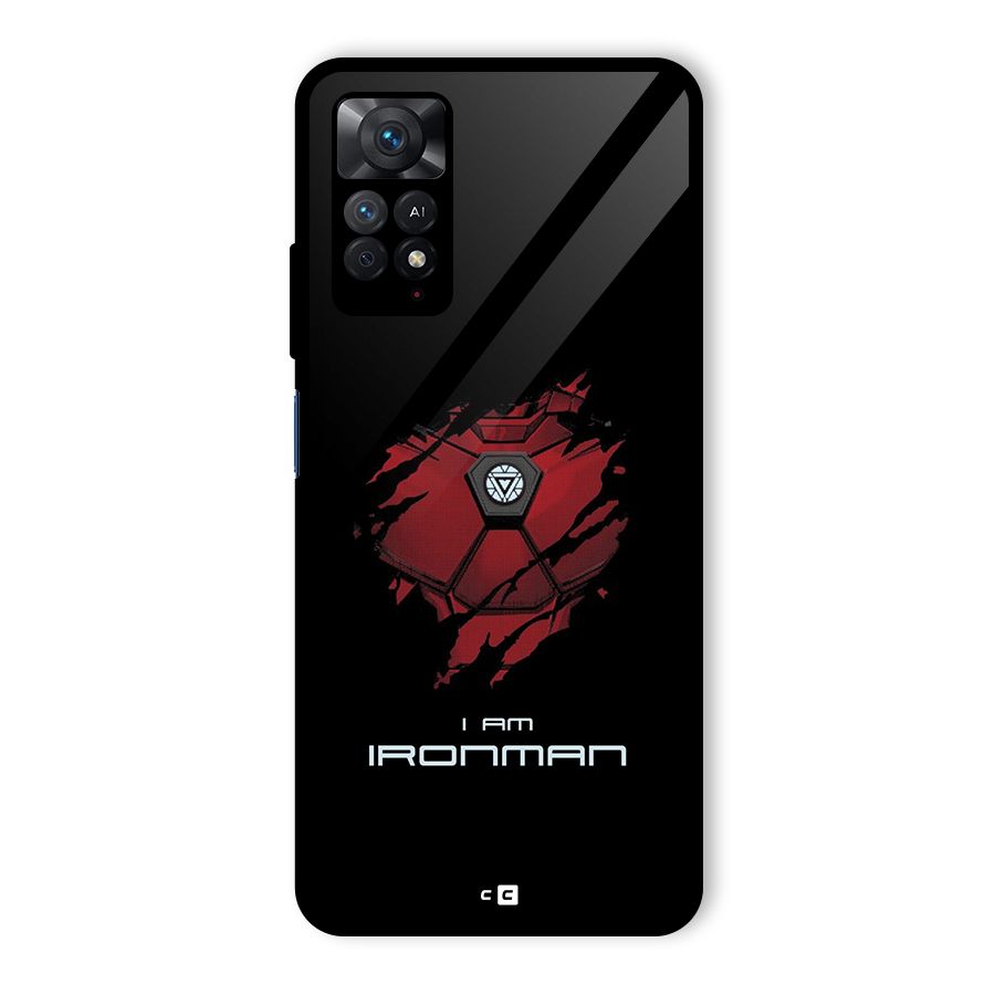 I Am Ironman Glass Back Case for Redmi Note 11 Pro