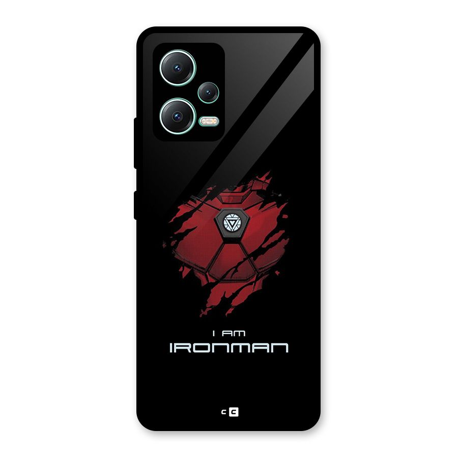 I Am Ironman Glass Back Case for Redmi Note 12 5G