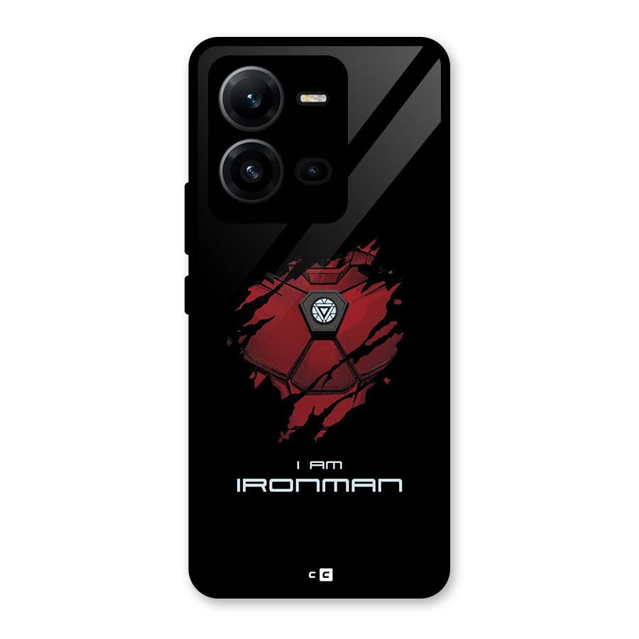 I Am Ironman Glass Back Case for Vivo V25