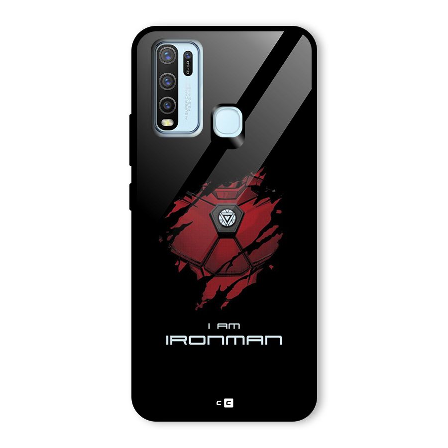 I Am Ironman Glass Back Case for Vivo Y30
