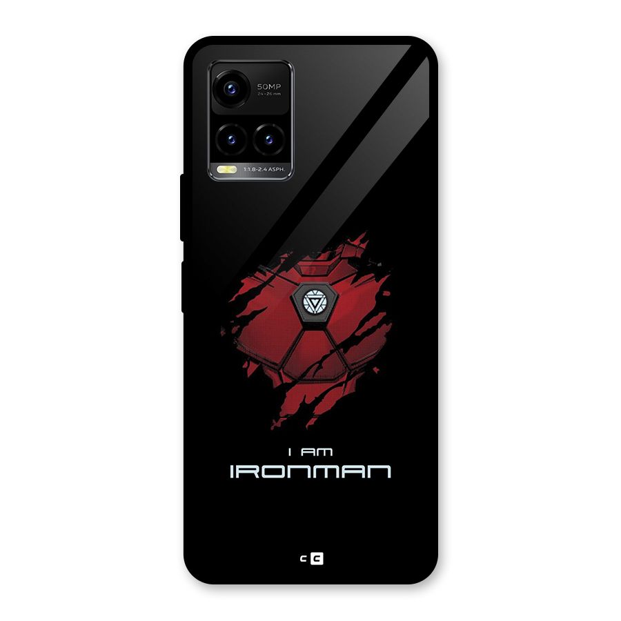 I Am Ironman Glass Back Case for Vivo Y33s