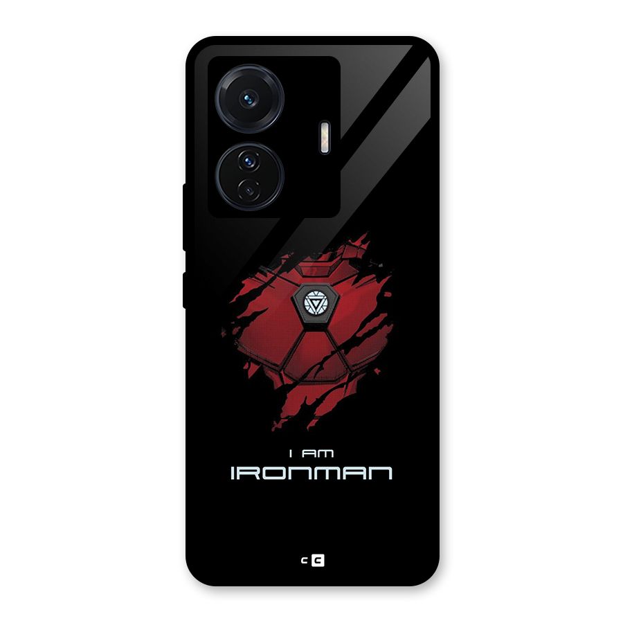 I Am Ironman Glass Back Case for Vivo iQOO Z6 Pro