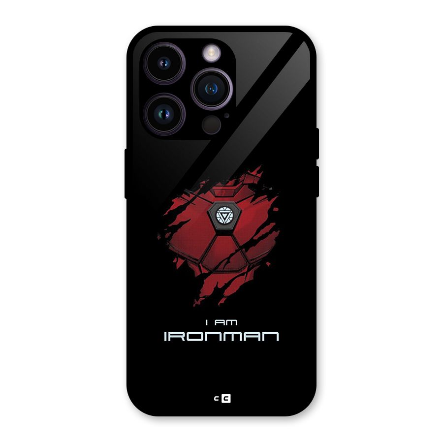 I Am Ironman Glass Back Case for iPhone 14 Pro