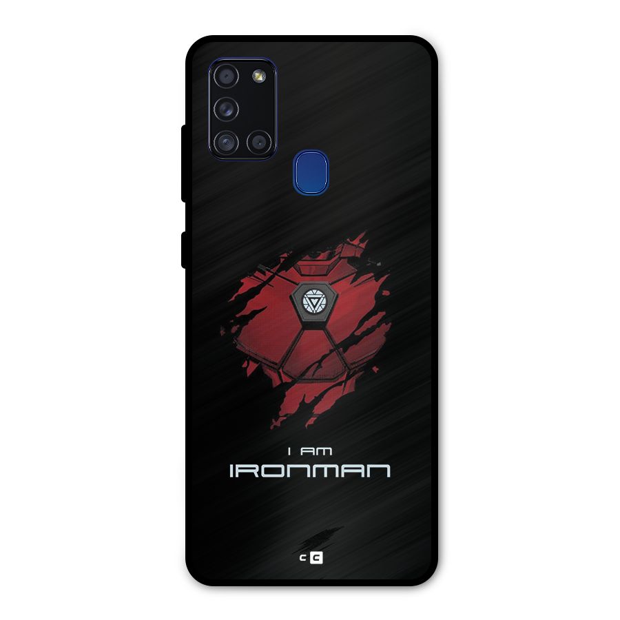 I Am Ironman Metal Back Case for Galaxy A21s