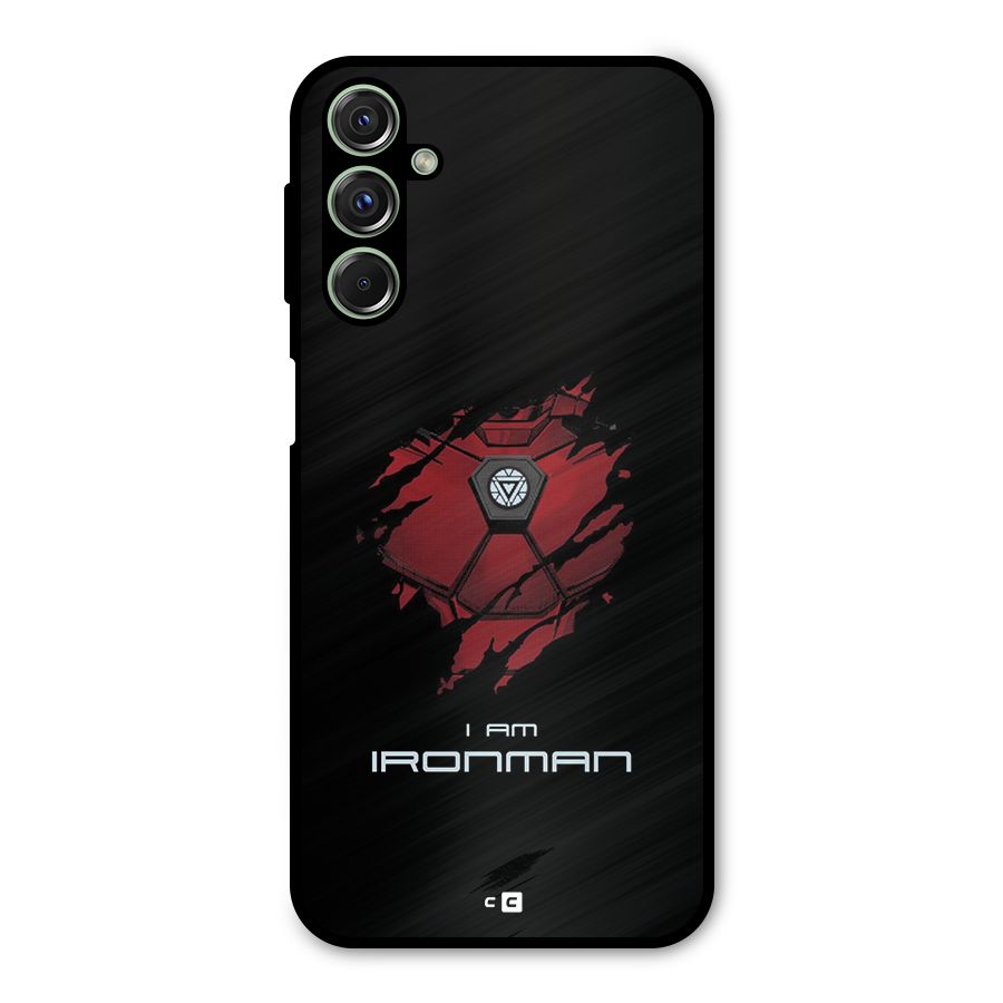 I Am Ironman Metal Back Case for Galaxy F34