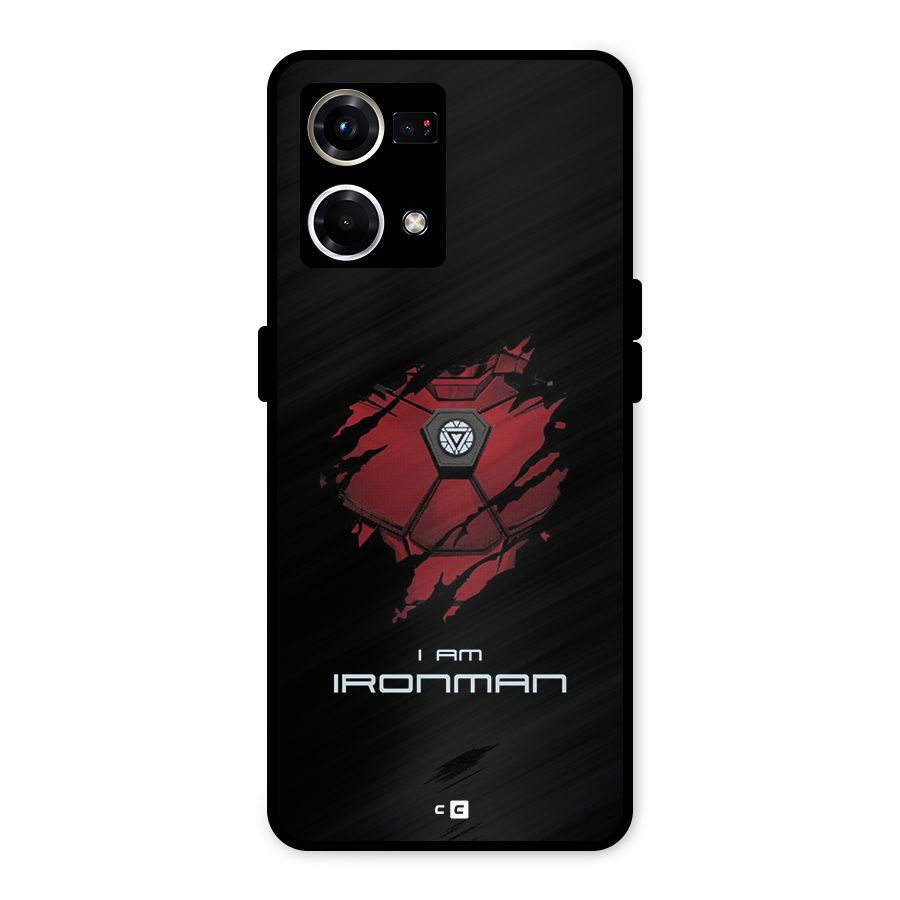 I Am Ironman Metal Back Case for Oppo F21 Pro 4G