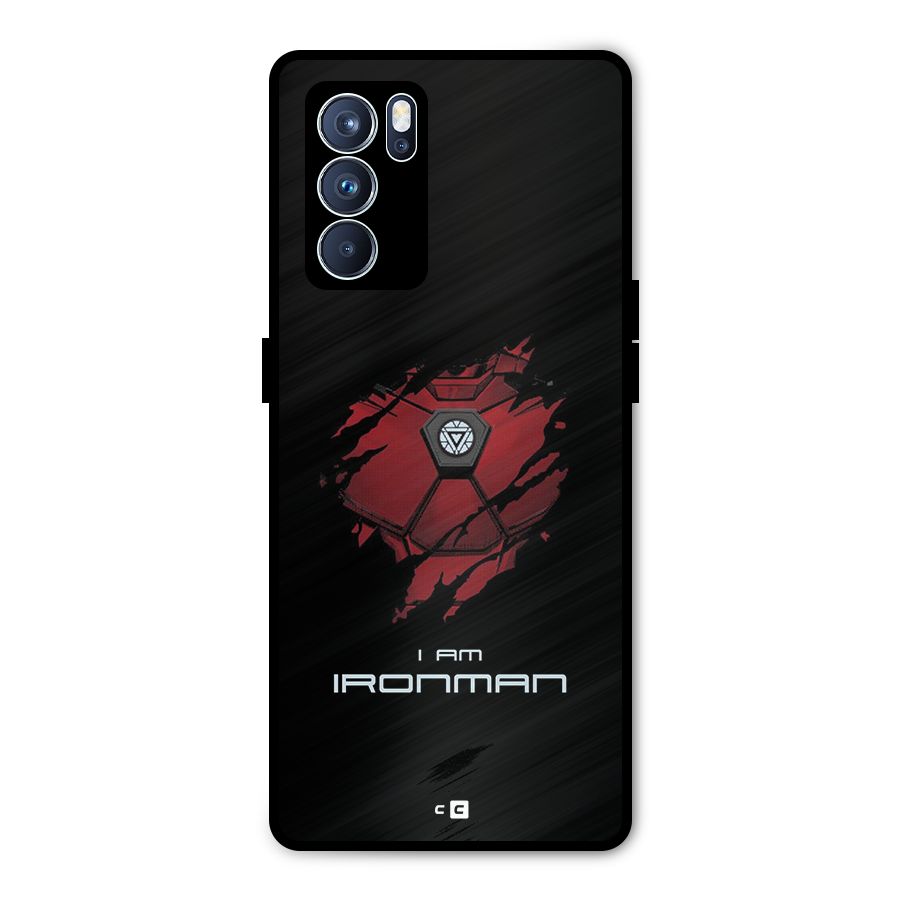 I Am Ironman Metal Back Case for Oppo Reno6 Pro 5G