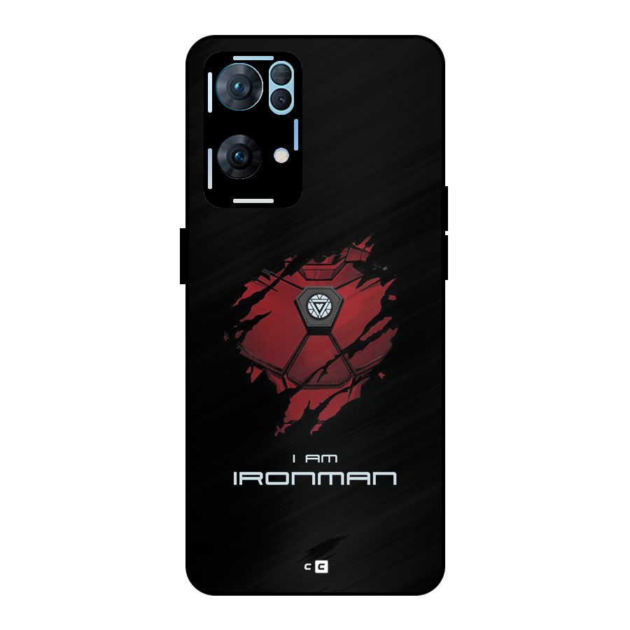 I Am Ironman Metal Back Case for Oppo Reno7 Pro 5G