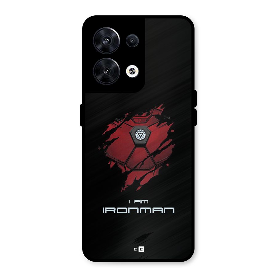 I Am Ironman Metal Back Case for Oppo Reno8 5G