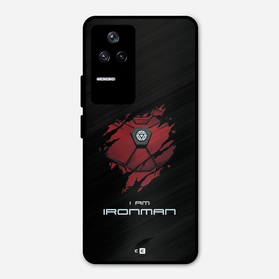 I Am Ironman Metal Back Case for Poco F4 5G