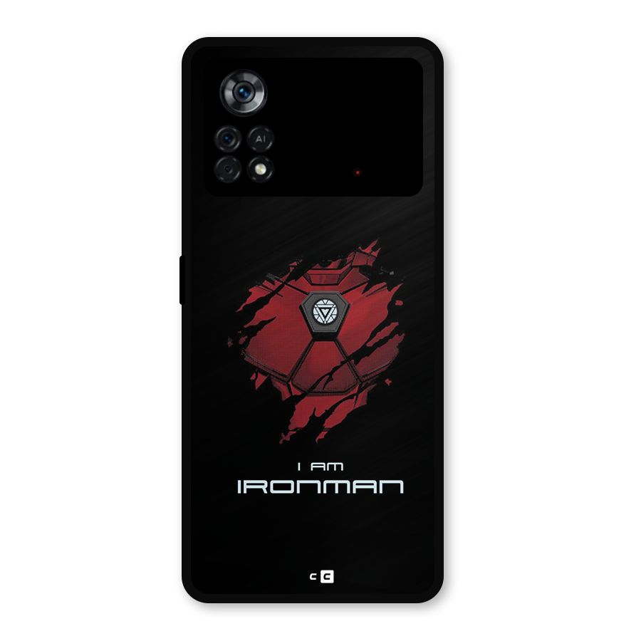 I Am Ironman Metal Back Case for Poco X4 Pro 5G
