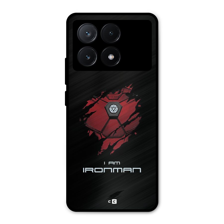I Am Ironman Metal Back Case for Poco X6 Pro