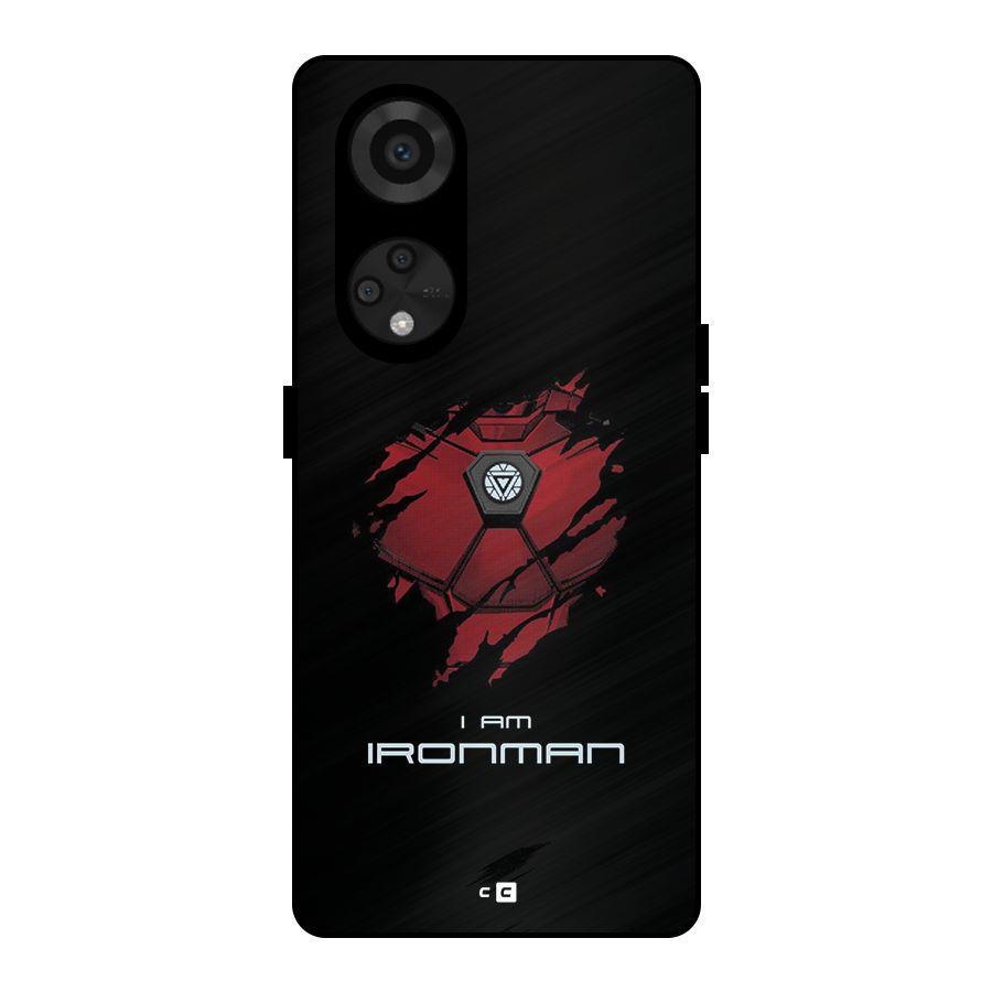 I Am Ironman Metal Back Case for Reno8 T 5G