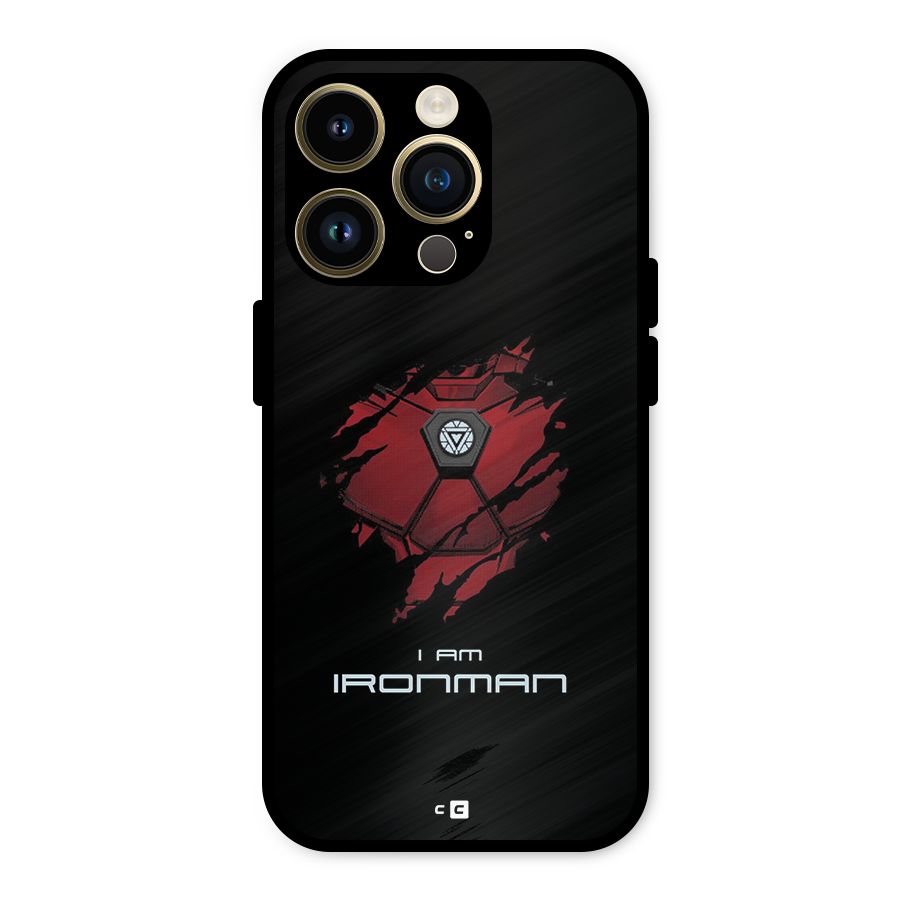 I Am Ironman Metal Back Case for iPhone 14 Pro