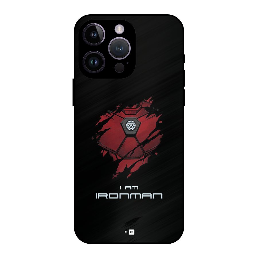I Am Ironman Metal Back Case for iPhone 14 Pro Max