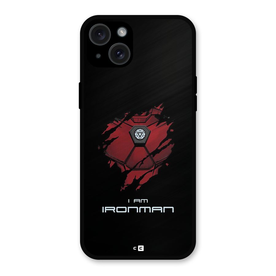 I Am Ironman Metal Back Case for iPhone 15 Plus