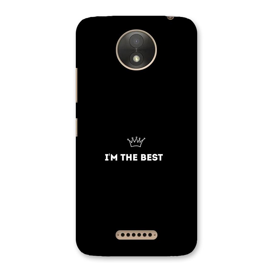 I Am The Best Back Case for Moto C Plus