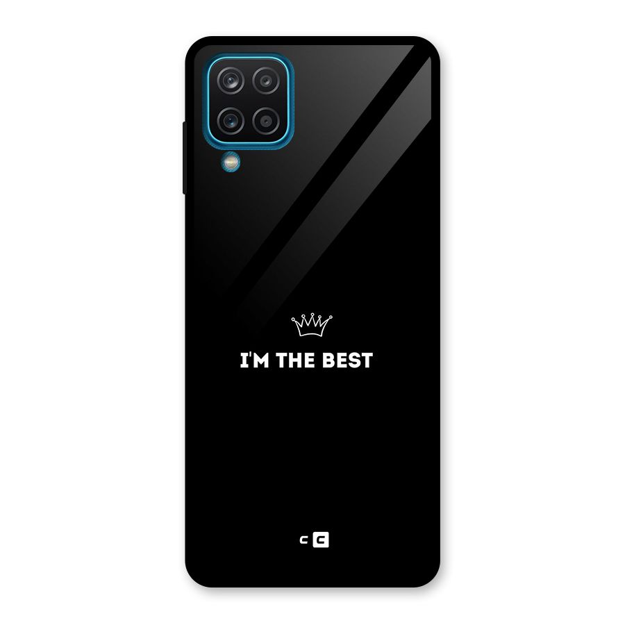 I Am The Best Glass Back Case for Galaxy A12
