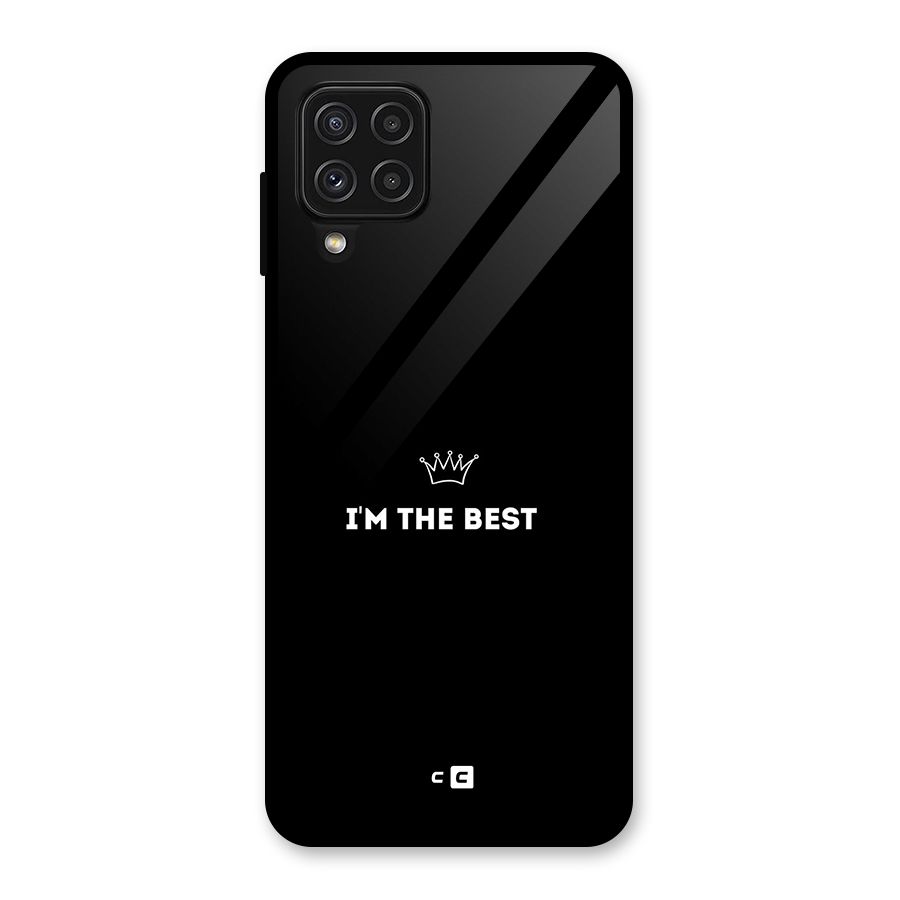 I Am The Best Glass Back Case for Galaxy A22 4G