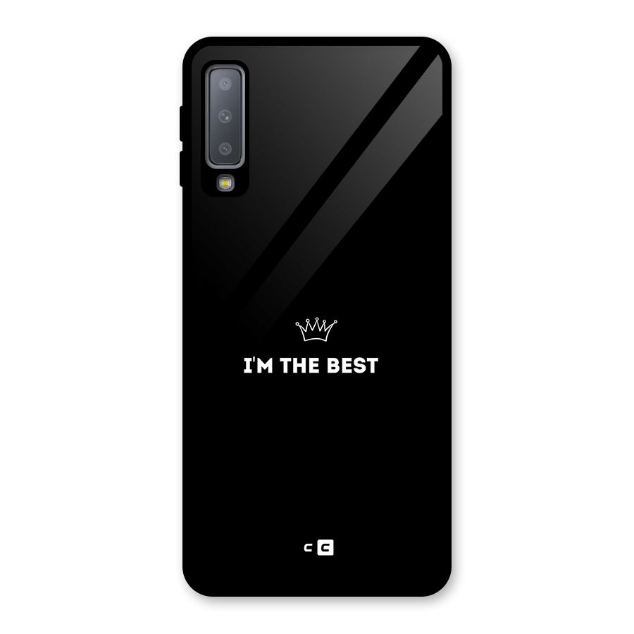 I Am The Best Glass Back Case for Galaxy A7 (2018)