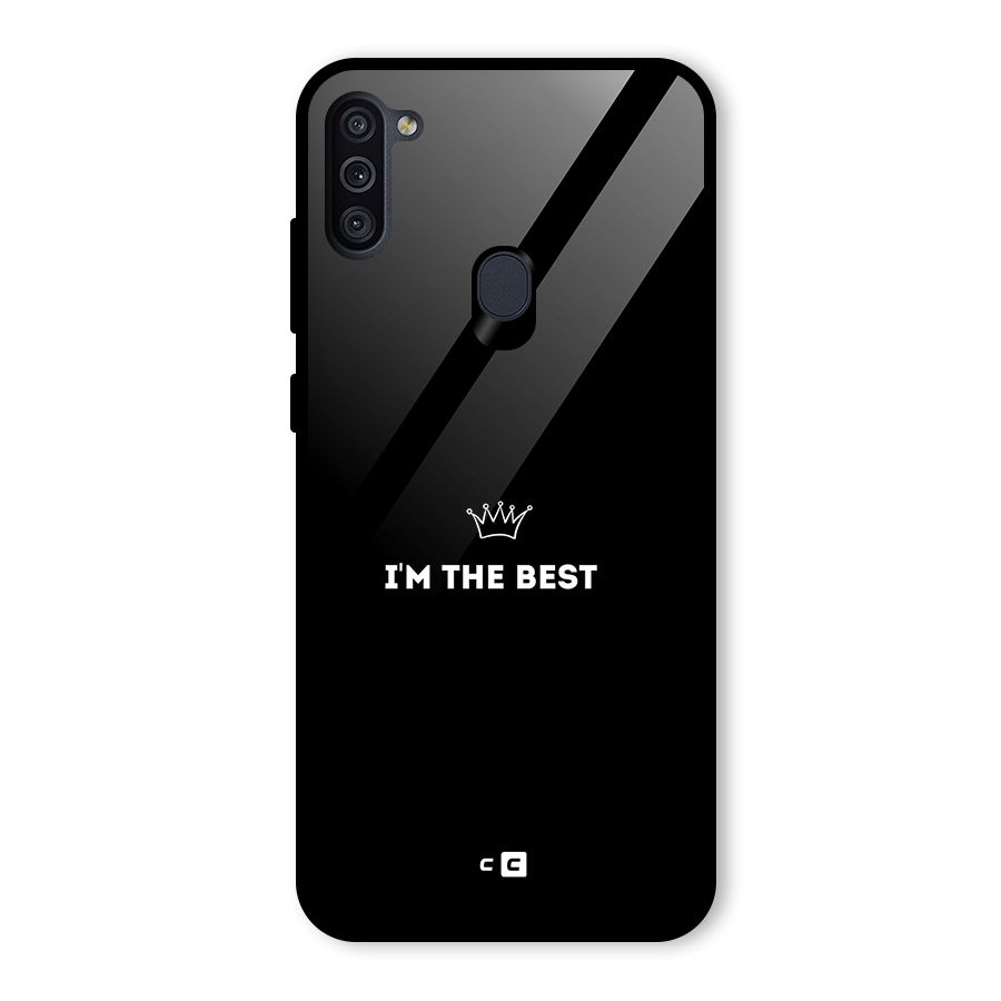I Am The Best Glass Back Case for Galaxy M11