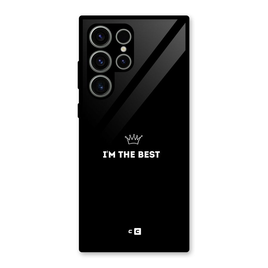 I Am The Best Glass Back Case for Galaxy S23 Ultra