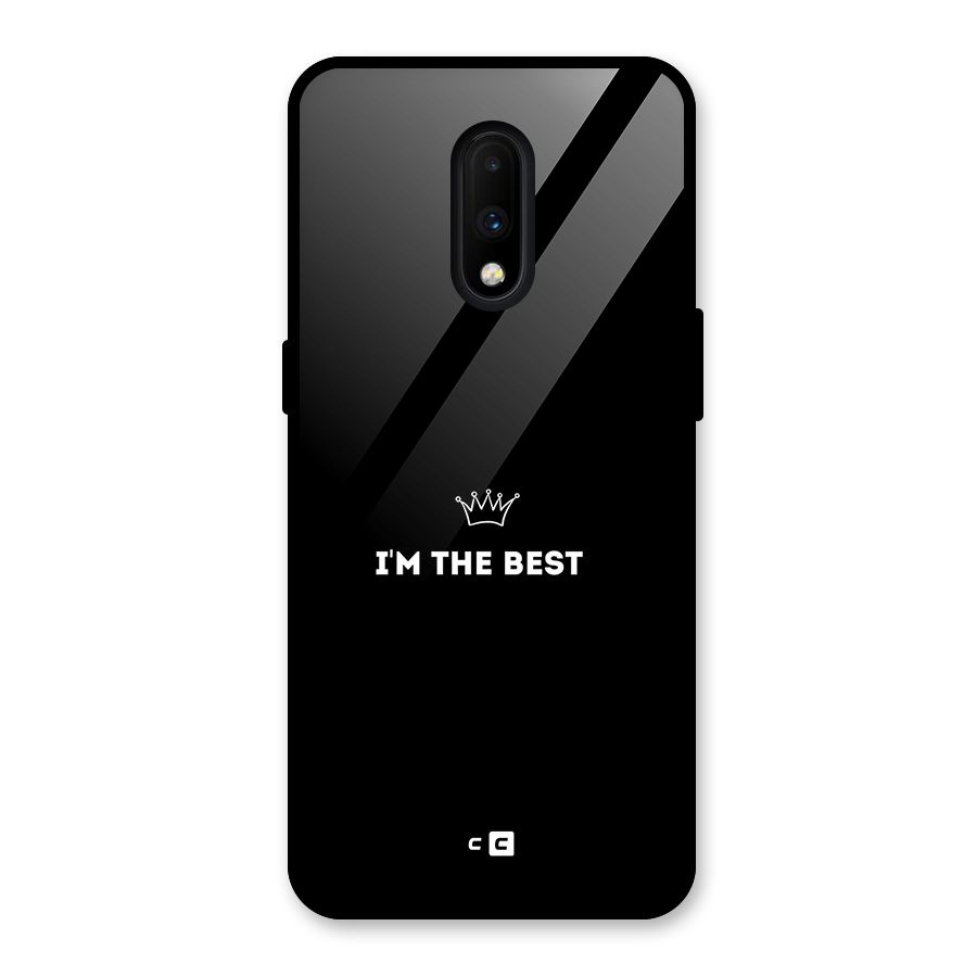 I Am The Best Glass Back Case for OnePlus 7