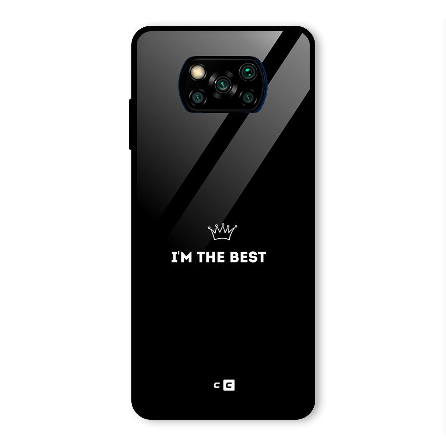 I Am The Best Glass Back Case for Poco X3 Pro